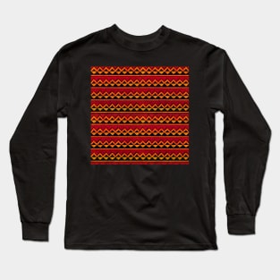 Traditional Aztec pattern, model 3 Long Sleeve T-Shirt